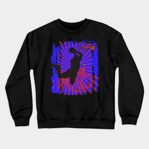 Basketball Fan Love, Graphic Design Artwork Crewneck Sweatshirt by Designcompany